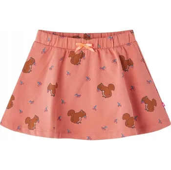 Dívčí sukně DĚTSKÁ SUKNĚ S POTISKEM VEVERKA STARORŮŽOVÁ 140