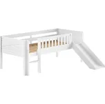 Bílá vyvýšená dětská postel z borovicového dřeva s roštem 90x200 cm Scott – Vipack ID_1735574