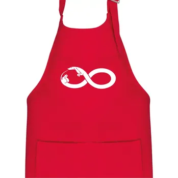 Kuchyňská zástěra Jezevčík nekonečno - Dětská zástěra na vaření - Univerzální velikost ( Červená )