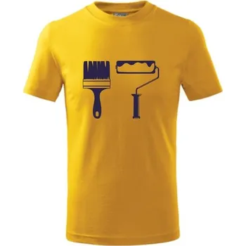 ON-DESIGN Dětské tričko ŠTĚTEC A VÁLEČEK Velikost: 134 cm/8 let, Barva: žlutá