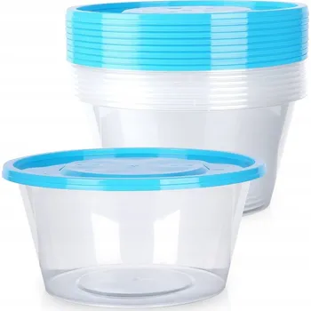 Dóza na potraviny JÍDELNÍ BOXY S VÍKEM DO MIKROVLNNÉ TROUBY SADA 650ML 10 KS