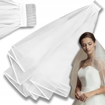 Ozdoba do vlasů EdiBazzar svatební závoj 80 cm