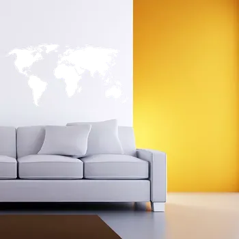 samolepka Sablio Samolepka na zeď: Mapa světa - 90x45 cm