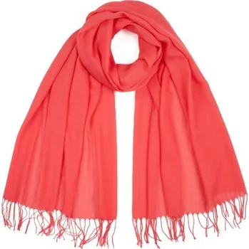Šála Šála Samadi KORÁLOVÁ – lehký, elegantní doplněk s třásněmi, 180×70 cm