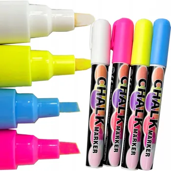 Křídový popisovač, stíratelný za sucha, vícebarevný Realne Ceny 4 ks