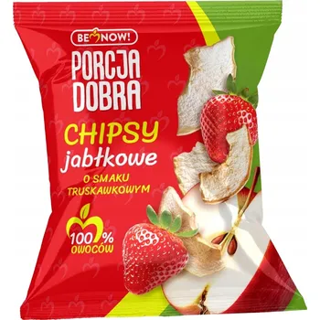 Bonbon Jablkové chipsy s příchutí jahod 18 g PORCJA DOBRA sušené ovoce