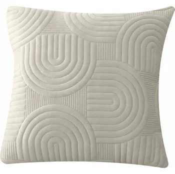 Povlak na polštářek Dekorační povlak na polštář, béžový, plastický vzor 45x45 cm