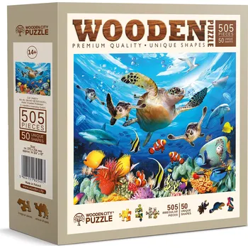 Puzzle Dřevěné puzzle Život v oceánu 505 dílků WOODEN CITY