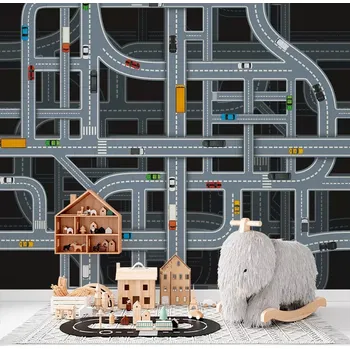 Tapeta Sablio Tapeta Dětská autodráha - 125x75 cm