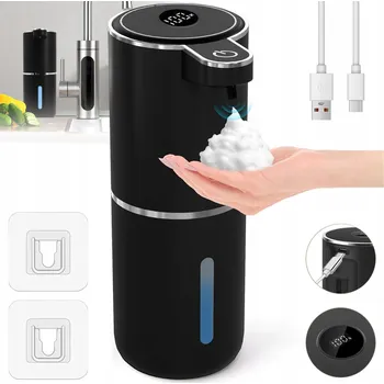 Dávkovač mýdla BEZDOTYKOVÝ AUTOMATICKÝ DÁVKOVAČ MÝDLA V PĚNĚ, ZÁSOBNÍK NA PĚNOVÉ MÝDLO USB