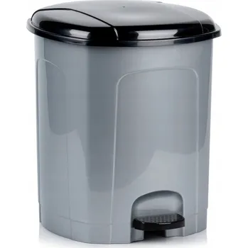 Odpadkový koš ODPADKOVÝ KOŠ S PEDÁLEM PLASTOVÝ ŠEDÝ KUCHYŇSKÝ VELKÝ 21L