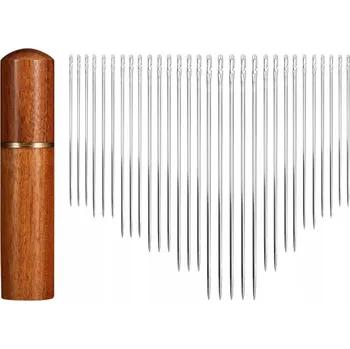 Vrták Jehly pro ruční šití Okazeo 30 ks. s pouzdro