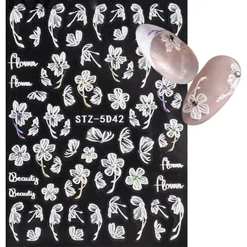 samolepka Samolepky Ozdoby 5D na nehty samolepící Květiny S120