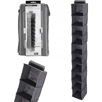 Organizér oblečení ORGANIZÉR DO SKŘÍNĚ závěsný skládací regál na oblečení 10 polic 30x15x120 cm