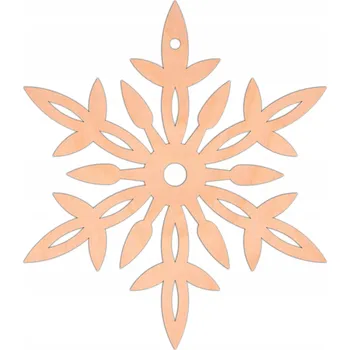 Vánoční dekorace Dřevěná ozdoba na vánoční stromeček SNĚHOVÁ VLOČKA vánoční dekorace k dekoraci