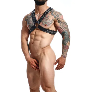 Pánské erotické prádlo MOB Eroticwear Dngeon Classic Cross Harness - Black - O/S