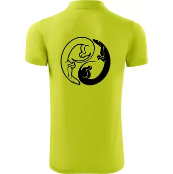 Pánská košile Jezevčíci - Jin jang - Polokošile Victory sportovní (dresovina) - 2XL ( Limetková )