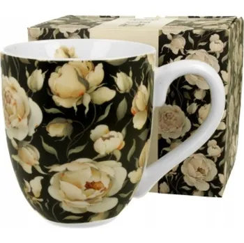 Hrnek Duo ENGLISH ROSES BLACK porcelán 1000 ml