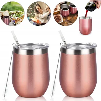 Sklenice 2 ks ocelový termohrnek 350 ml Termoska na KÁVU ČAJ