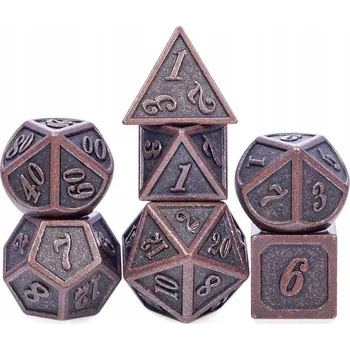 Příslušenství k deskovým hrám ANTICKÉ KOVOVÉ KŘÍDLO SADA 7 RPG kostek