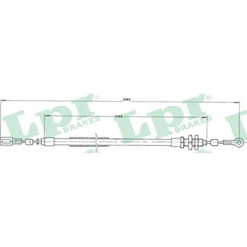 Lanko parkovací brzdy Tažné lanko, parkovací brzda LPR C1624B