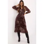 ItModa Květované šaty Valena hnědé Velikost: UNI