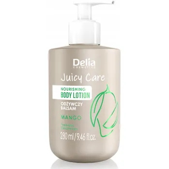 Tělový krém DELIA Vyživující tělový balzám Juicy Care MANGO s prebiotikem, 280 ml