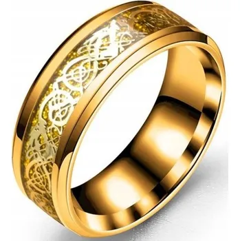 Prsten Prstýnek Drak Keltský Zlatý Pečetní Prsten