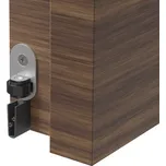 Automatická padací lišta pro pivotové dveře, falc Černá