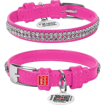 Obojek pro psa Kožený obojek pro psa dekorativní Waudog, velikost: 18-21 cm, šířka: 9 mm