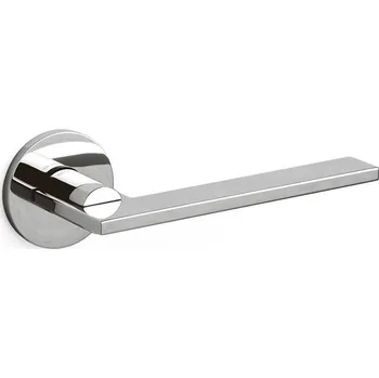 Dveřní kování OLIVARI Open nízká rozeta Chrom leštěný, Bez rozety/otvoru pro klíč