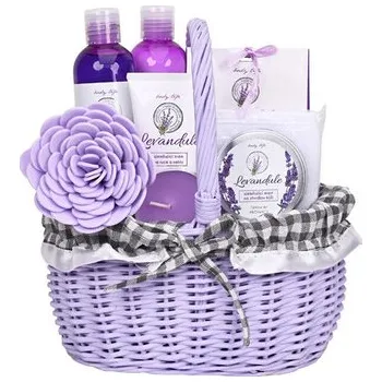 Nestandardní parfém Vivaco Dárkové balení Levandule v dekorativním proutěném koši