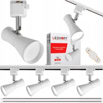 Bodové svítidlo Lišta 2m se 4 závěsnými LED svítidly TUBA GU10 bílá, bodové svítidlo