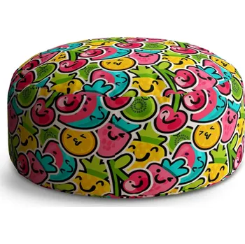 Taburet Sablio Taburet Circle Veselé ovoce: 38x48 cm