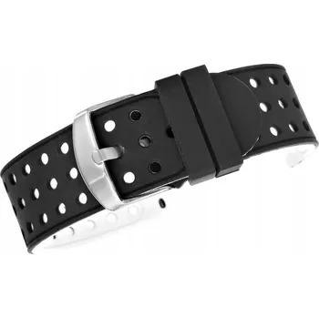 Řemínek na hodinky ŘEMÍNEK K HODINKÁM 22MM SILIKONOVÝ UNIVERZÁLNÍ BÍLÝ GUMOVÝ VYMĚNITELNÝ