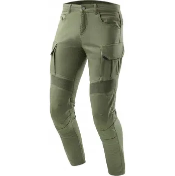 Moto bunda DŽÍNOVÉ KALHOTY OZONE FASTER TAPERED FIT OLIVE W38L32