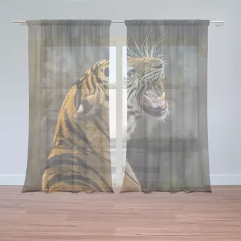 Záclona Sablio Záclony Řvoucí tygr: 2ks 150x250cm