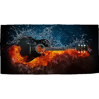 Sablio Ručník Ohnivá kytara - 30x50 cm