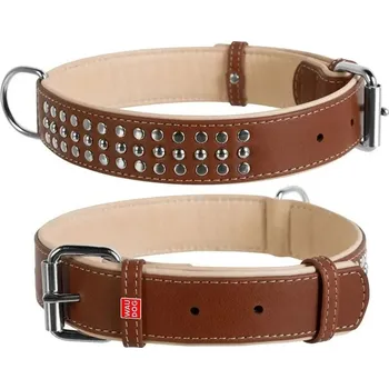 Obojek pro psa Kožený obojek pro psa klasický Waudog, velikost: délka 46 - 60 cm, šířka: 35 mm