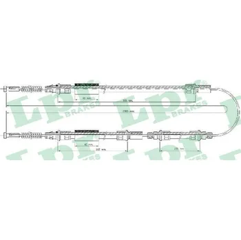 Lanko parkovací brzdy Tažné lanko, parkovací brzda LPR C0277B