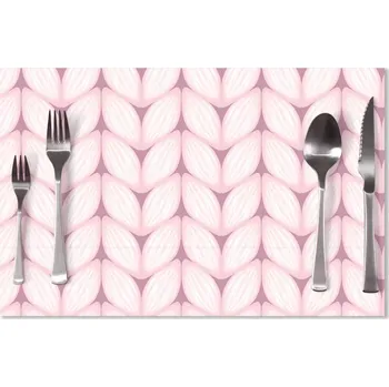 prostírání Sablio Prostírání Bledě růžové pletení: 40x30cm
