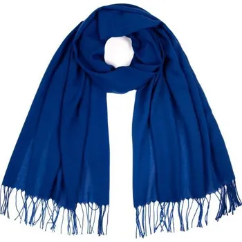 Šála Šála Samadi SAFÍROVÁ – lehký, elegantní doplněk s třásněmi, 180×70 cm