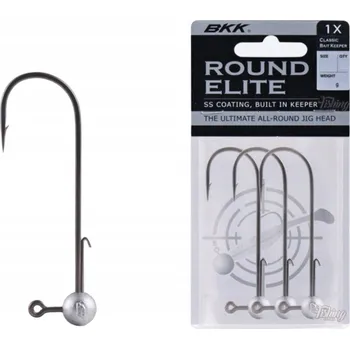 Rybářský háček Jigová hlavička BKK Round Elite-Classic Bait Keeper - 12g, velikost 2#, 3 ks