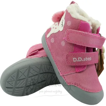 Dívčí zimní obuv Dětské zimní boty D.D.Step W066-52733B Dark pink - vel. 22
