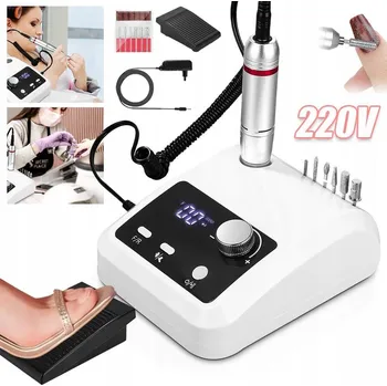 Profesionální Silná Bruska na Nehty Manikúra Pedikúra + Sada Fréz