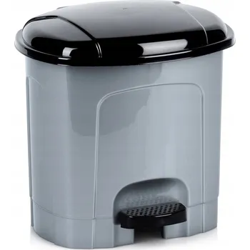 Odpadkový koš ODPADKOVÝ KOŠ S PEDÁLEM, PLASTOVÝ, ŠEDÝ, DO KOUPELNY, 3L