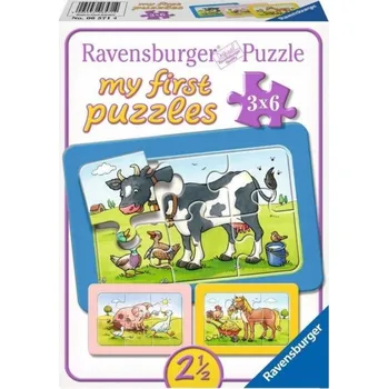 Puzzle PUZZLE 3x6 Zvířecí, RAVENSBURGER