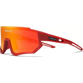 cyklistické brýle KINGSEVEN Cyklistické brýle KINGSEVEN LS910 ČERVENÁ / SKLO ČERVENÉ C09