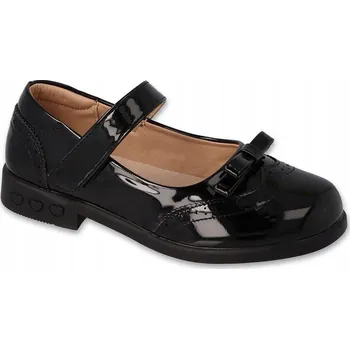 Dívčí obuv BEFADO kožené baleríny elegantní černé lakované boty WEDNESDAY vel. 29