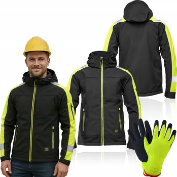 Pánská mikina Bunda Magros Mikina Softshell SEVEN KINGS RIVAL černo-žlutá, velikost L